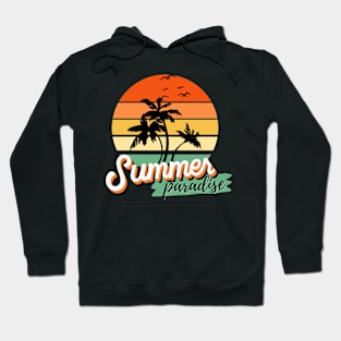 Colorful Retro Sunset Summer T-Shirt Hoodie